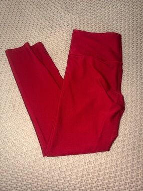 NWOT Red High-Waist Athletic Leggings